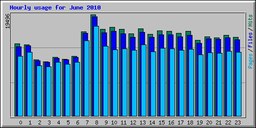 Hourly usage for June 2010